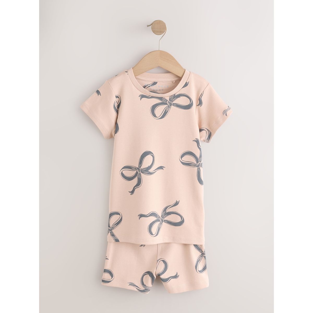 Pyjama short, lot de 3 imprimé nœud papillon marron moka, NEXT