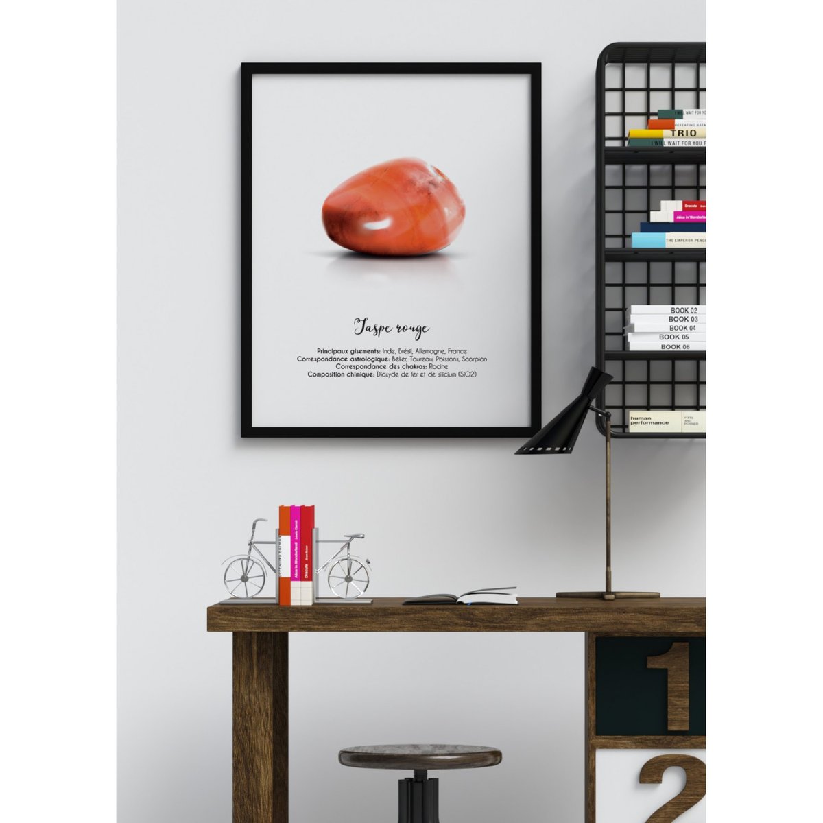 Affiche Jaspe rouge blanc, L'AFFICHERIE