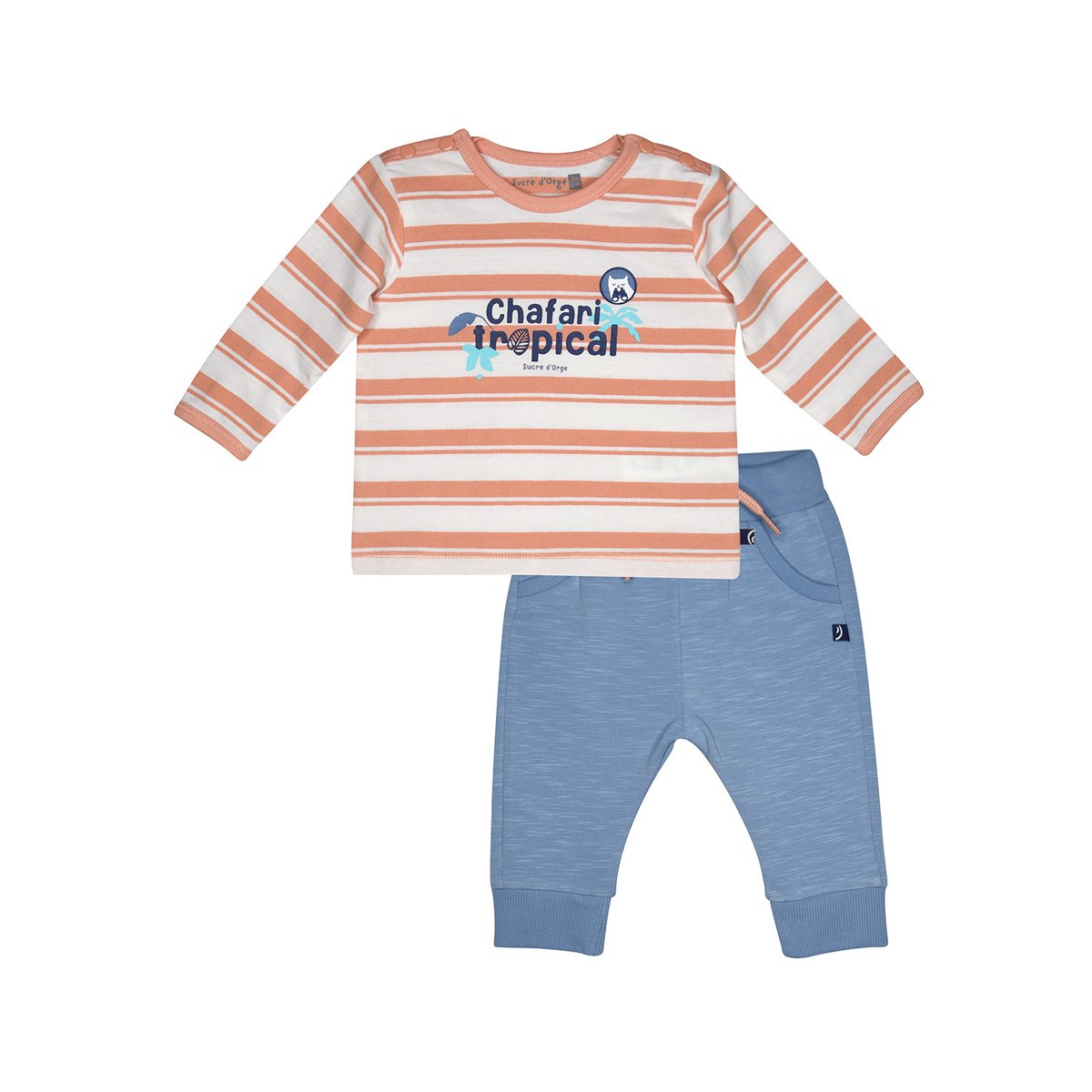 Tshirt pantalon luciano maille bebe blanc, SUCRE D'ORGE
