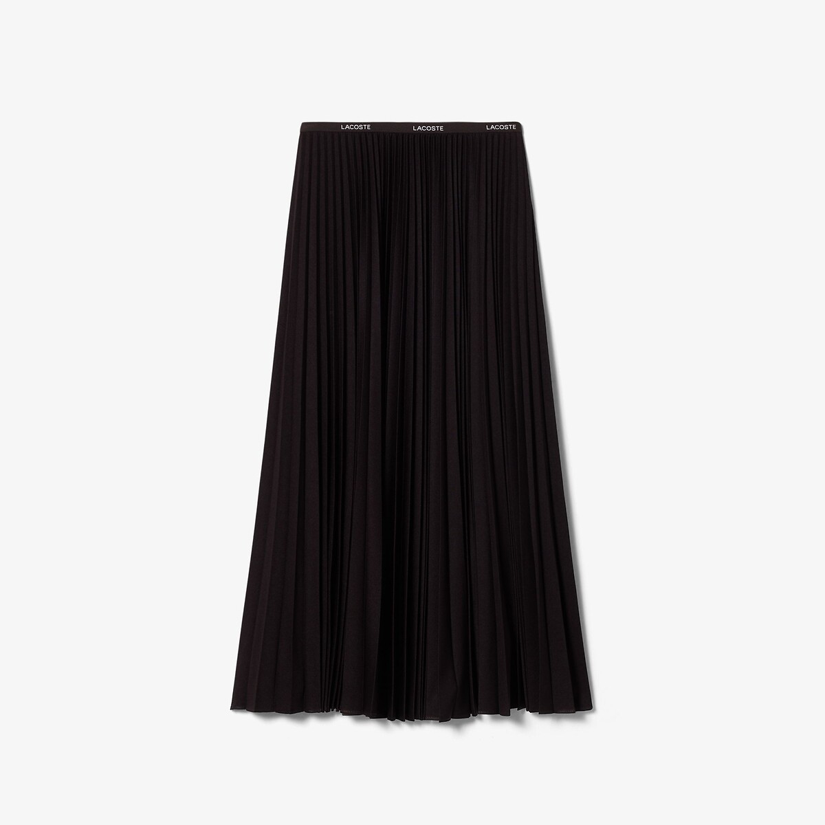 Gonna midi lunga a pieghe nero , LACOSTE