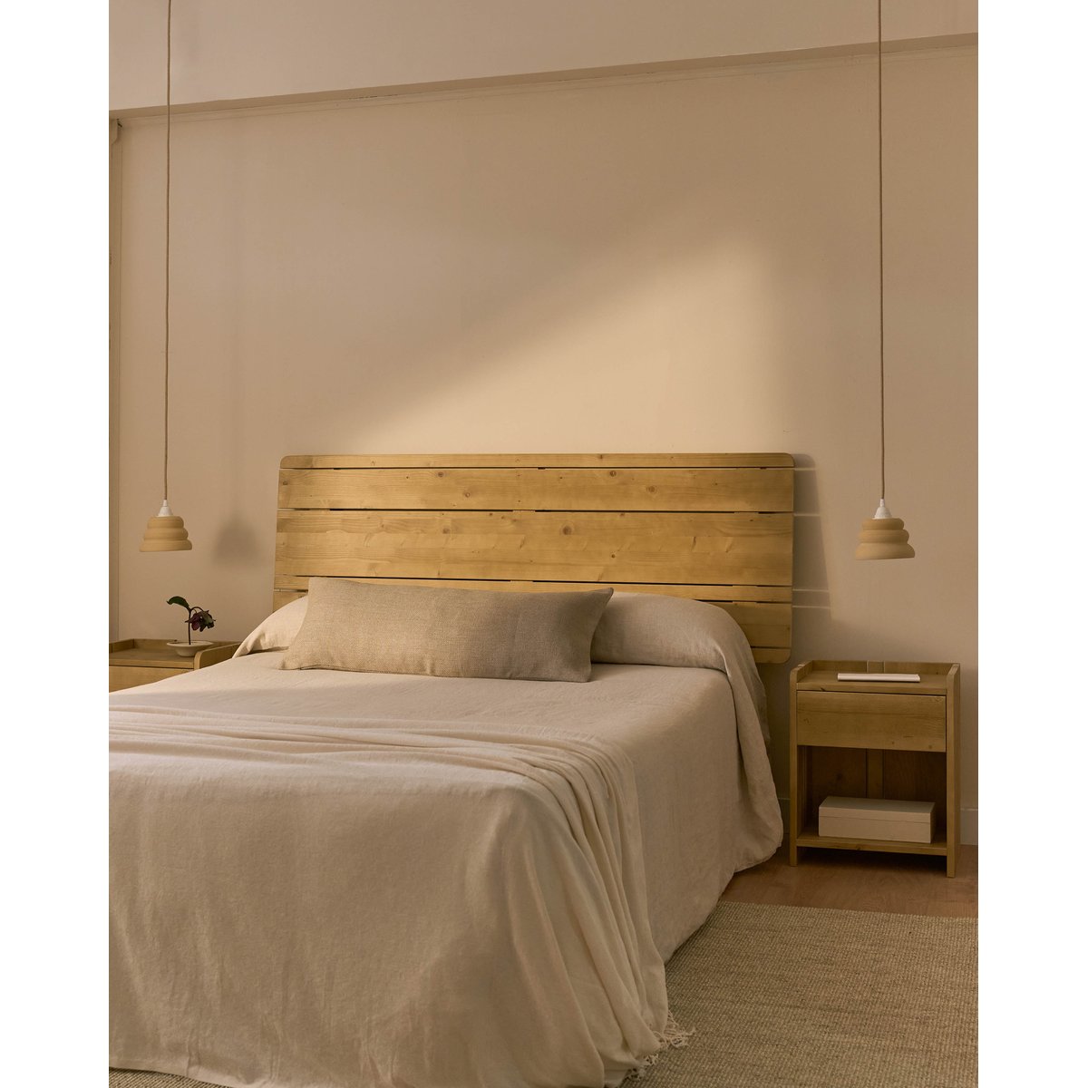 Tête de lit sapin massif marron clair 190 cm - RAYONS naturel, HANNUN