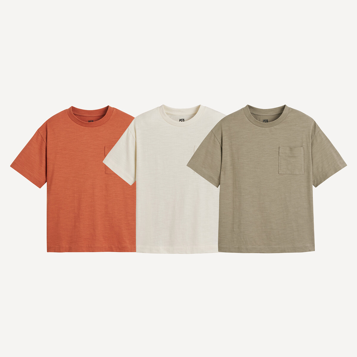 Pack of 3 T-Shirts with Short Sleeves multi-coloured, LA REDOUTE COLLECTIONS