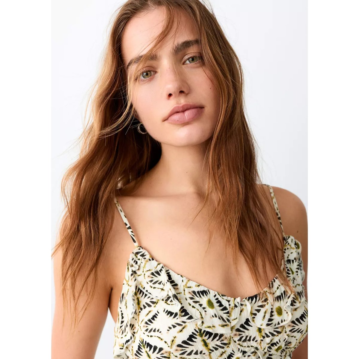 Top imprimé nœuds écru, MANGO TEEN