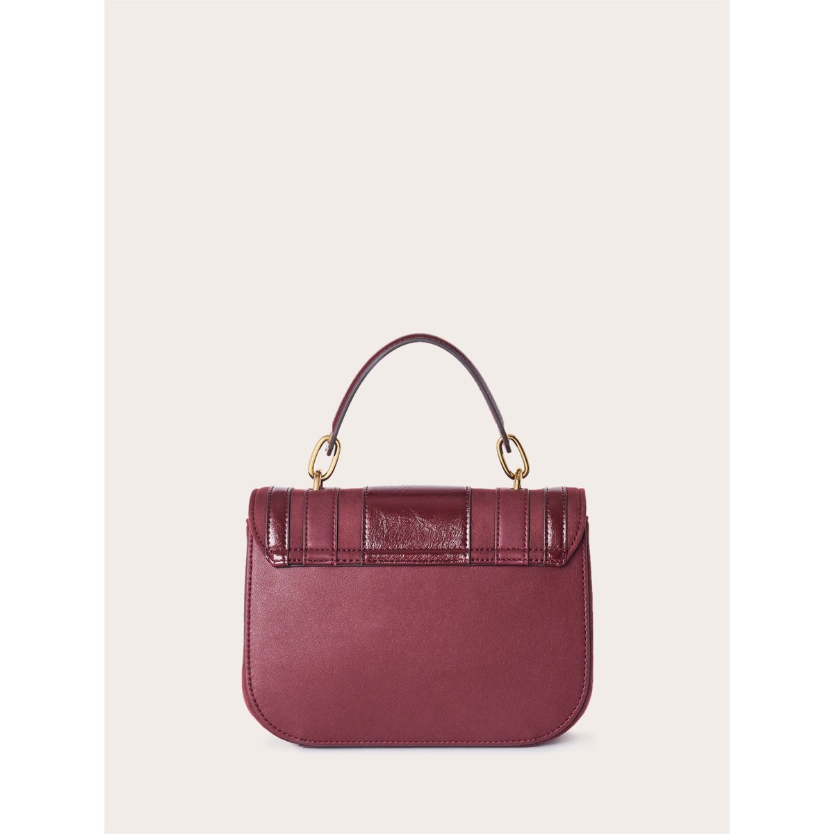 Sac bandoulière avec inserts à rayures burgundy, MOTIVI