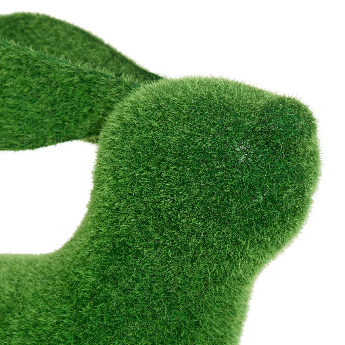 Statuette lapin H38cm gazon synthétique GRASS vert, ATMOSPHERA