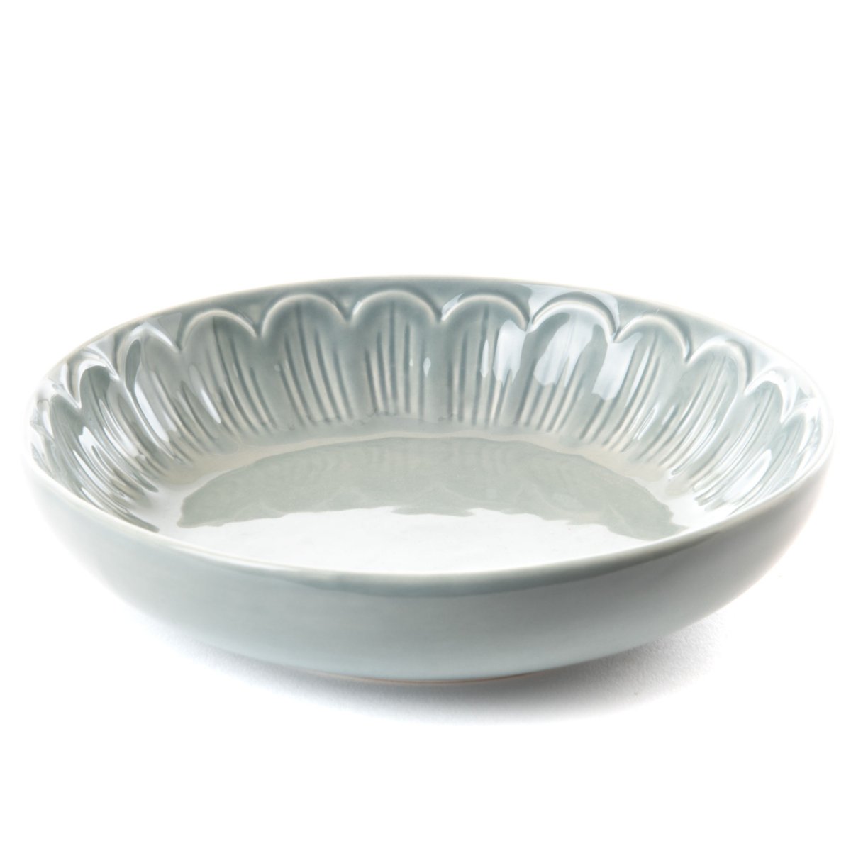 Assiette creuse pétale (lot de 2) gris, AMADEUS
