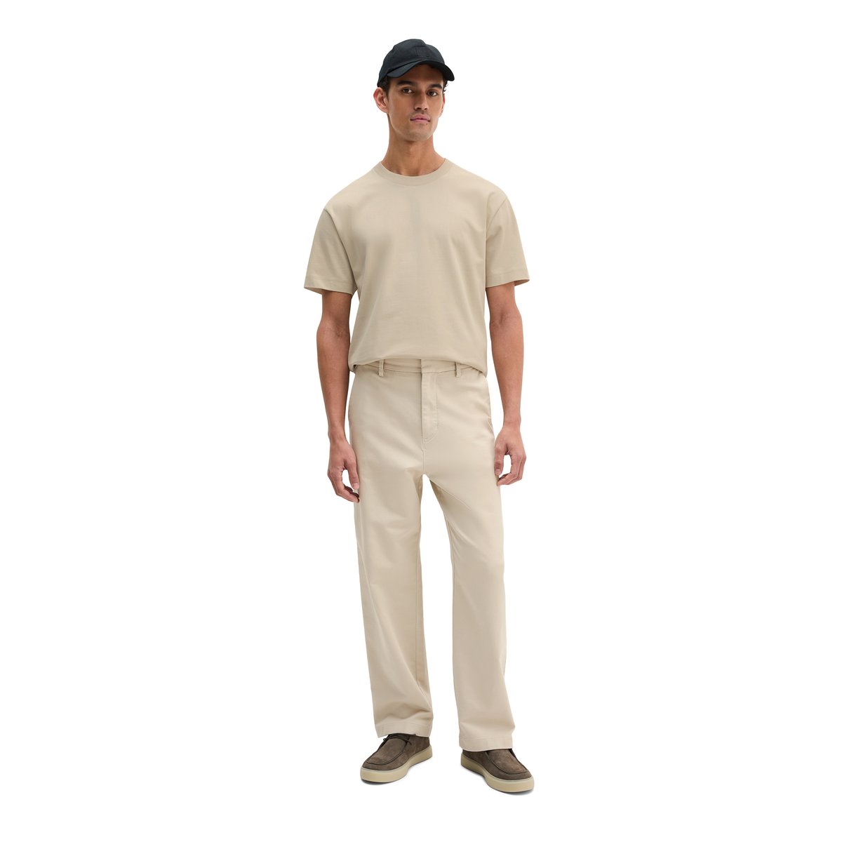 T-shirt relaxed en jersey de coton bio épais beige, MARC O'POLO