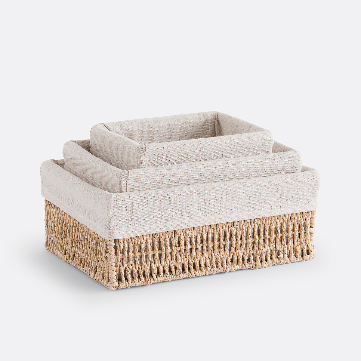 Set of 3 Papeli Paper Rope Baskets natural, LA REDOUTE INTERIEURS