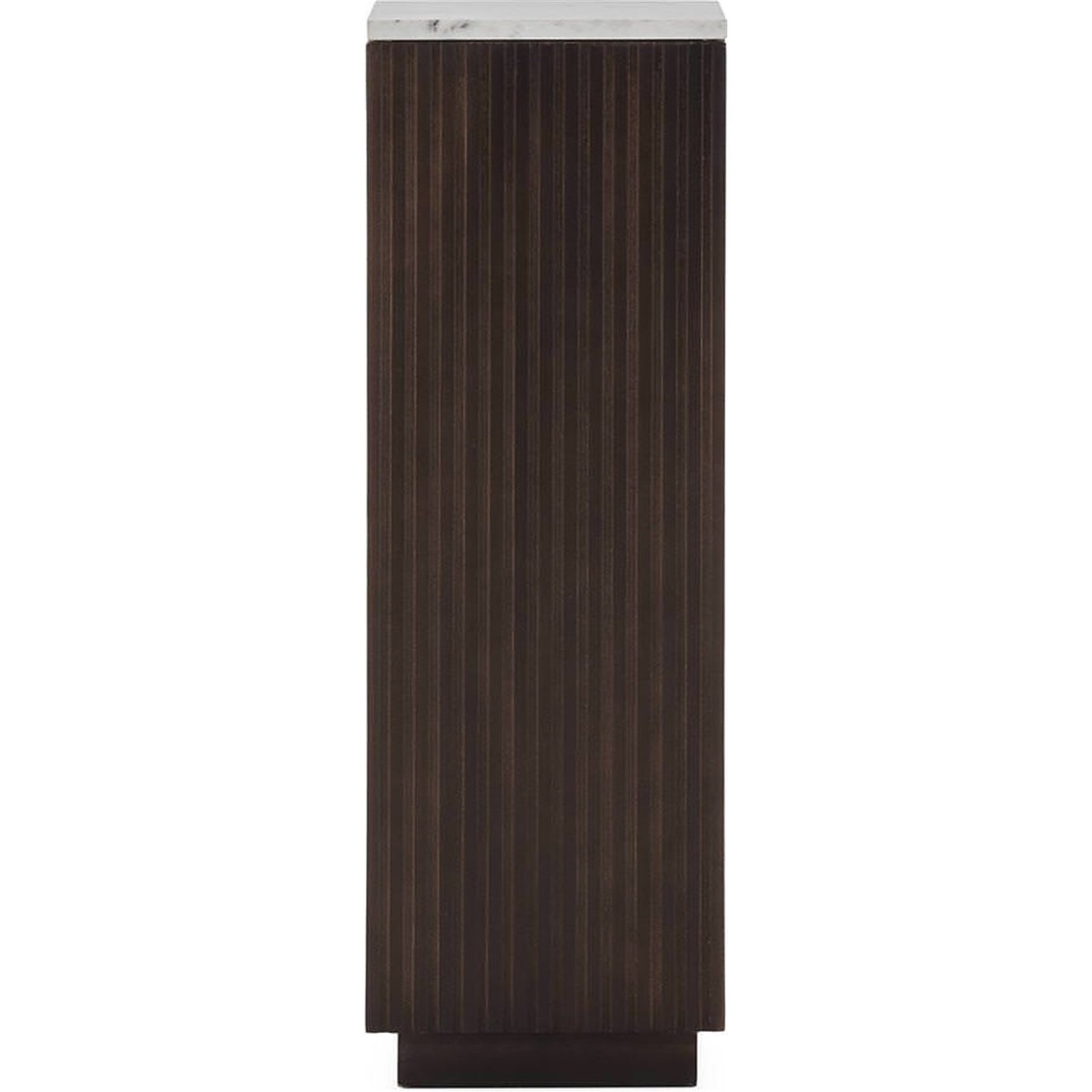 Colonne décorative en bois et marbre brun et blanc, RECOLLECTION