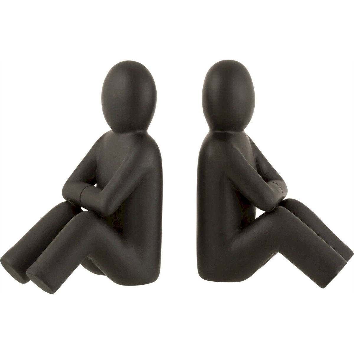 Serre-livres figurine en résine, Lot de 2 noir, RECOLLECTION