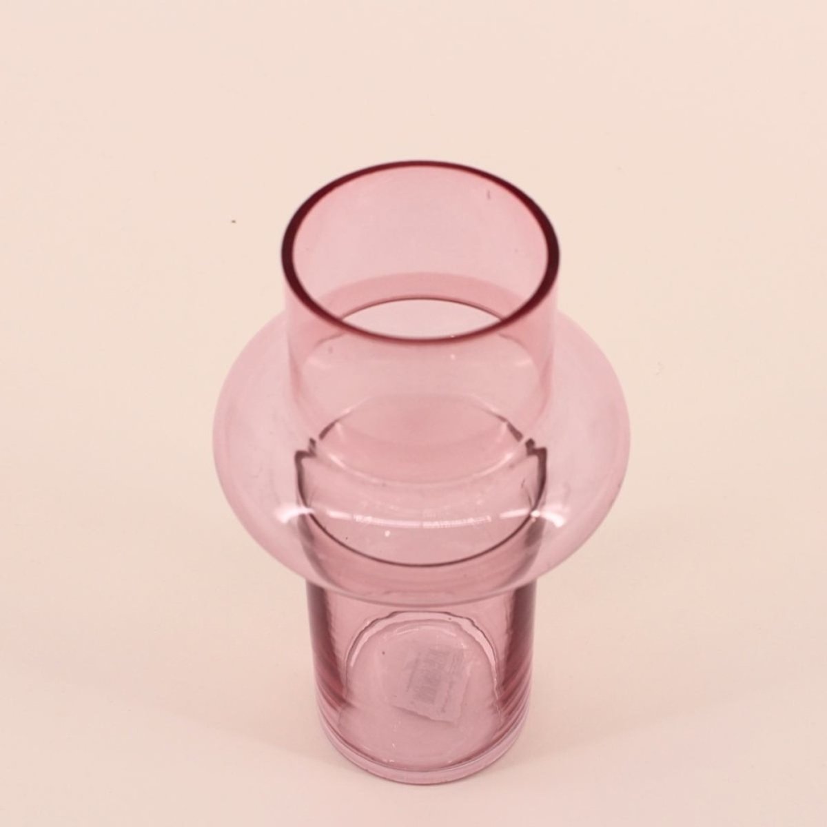 Vase anneau en verre, H20cm rose, DECOSTAR