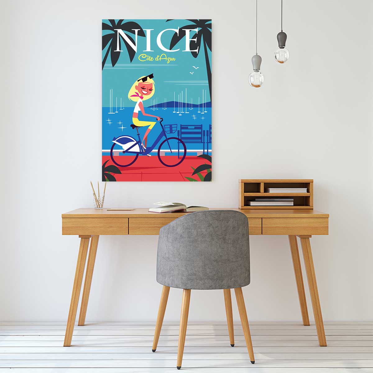 Tableau la baie des anges tableau alu dibond, HEXOA