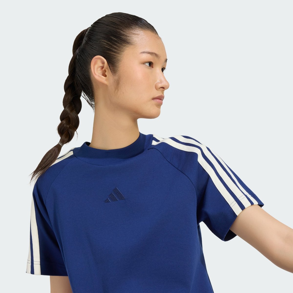 T-Shirt Adidas Kit 3-Stripes T-Shirt Adidas Kit 3-Stripes dark blue / off white, ADIDAS SPORTSWEAR