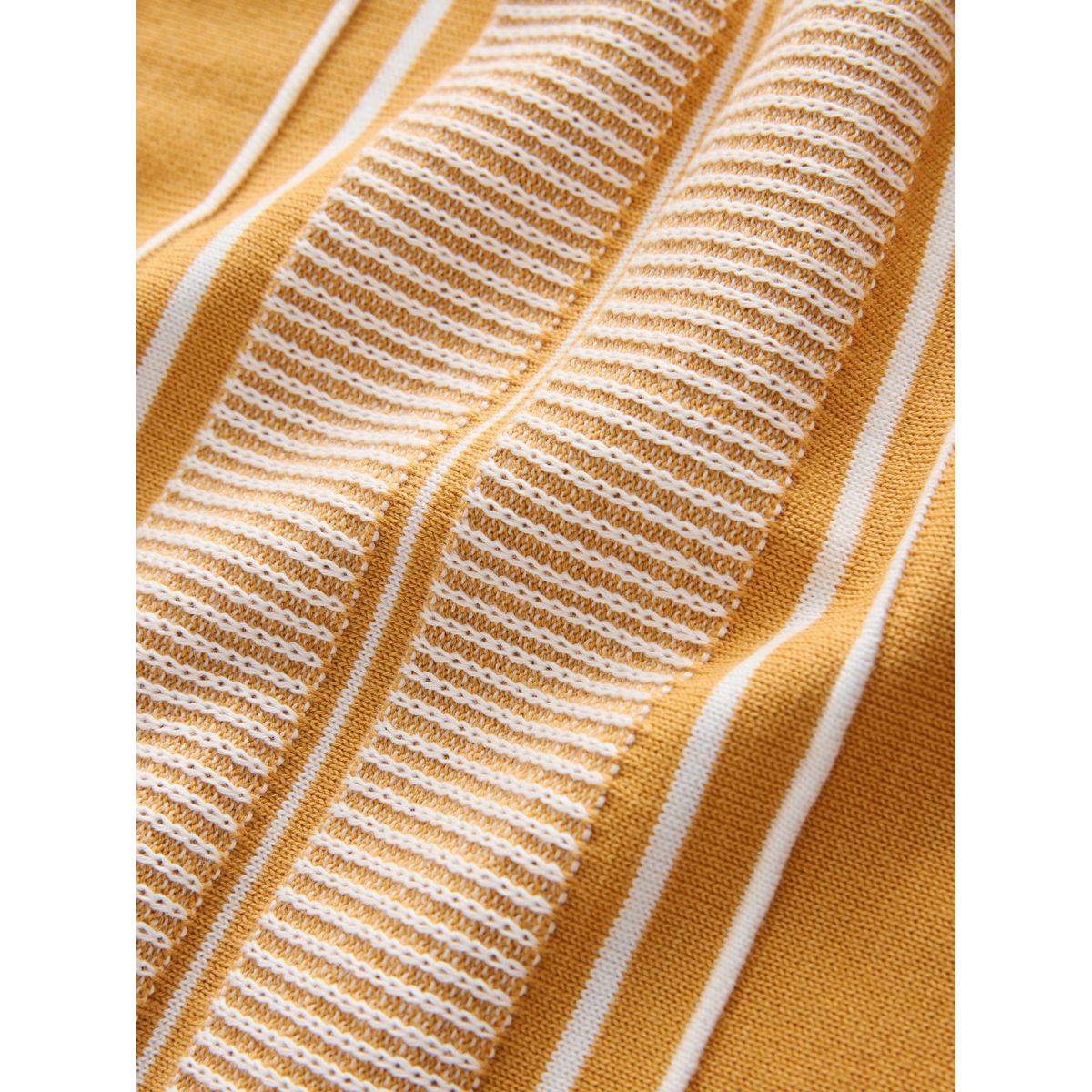 Polo en maille à manches courtes et rayures jaune, NEXT