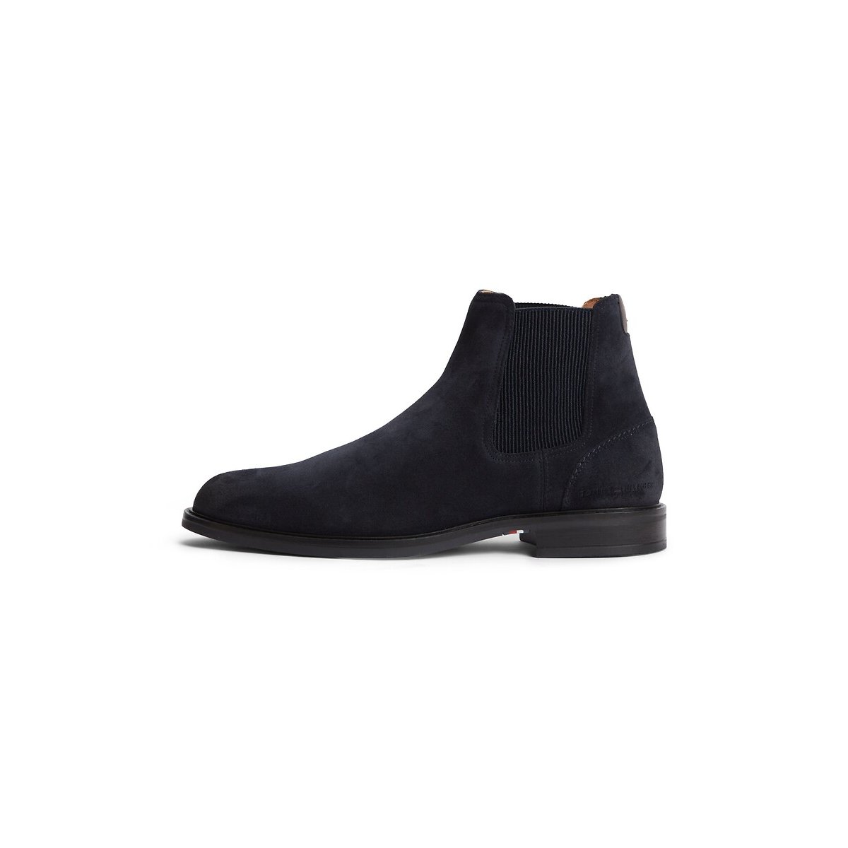 Bottines chelsea en cuir suède bleu marine, TOMMY HILFIGER