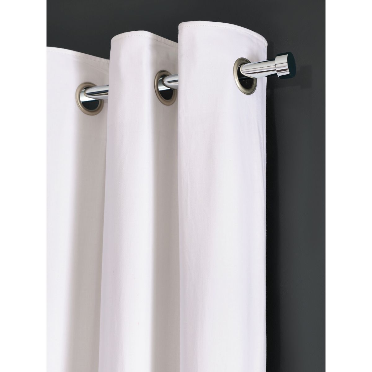 Rideaux occultants/isolants en satin premium blanc, NEXT