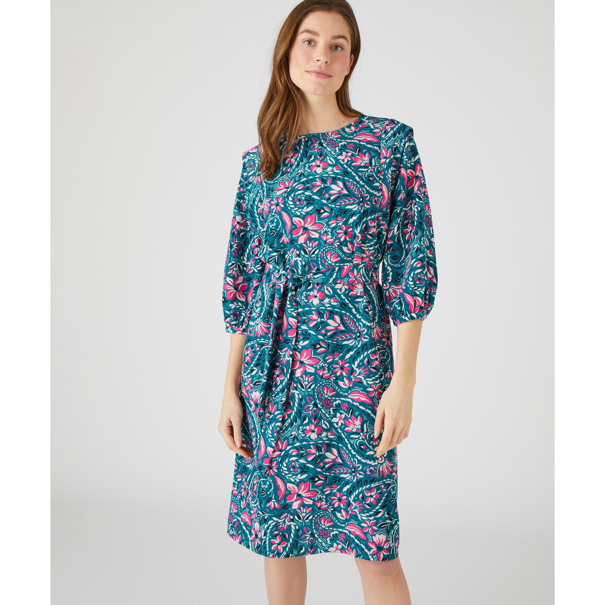 Robe-housse imprimé fleurs vert fleuri, DAMART