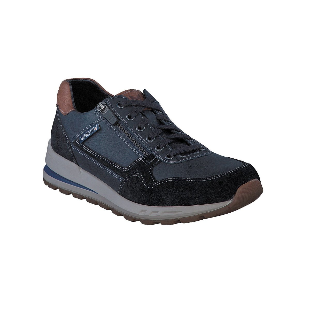 Baskets en cuir BRADLEY bleu p5128748, MEPHISTO