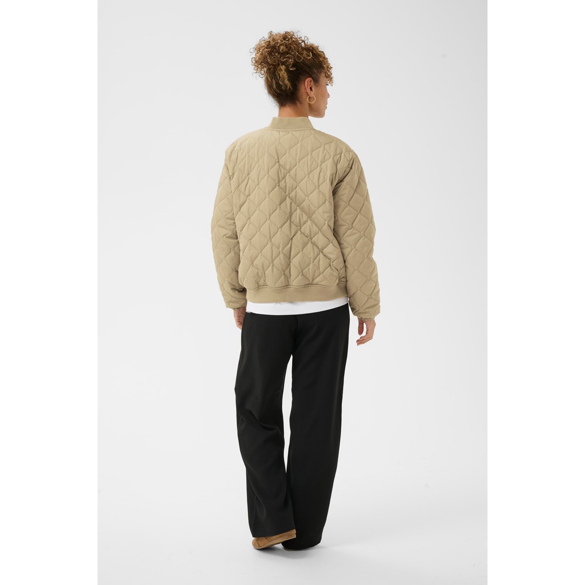 Manteau beige silver mink, CREAM