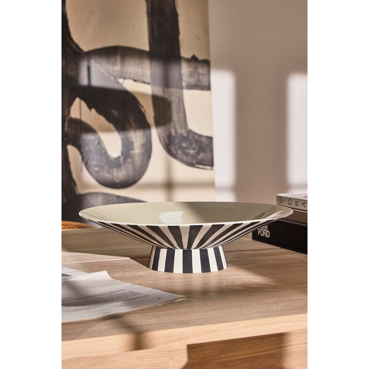 Plateau en grés LIVING noir, OYOY LIVING DESIGN