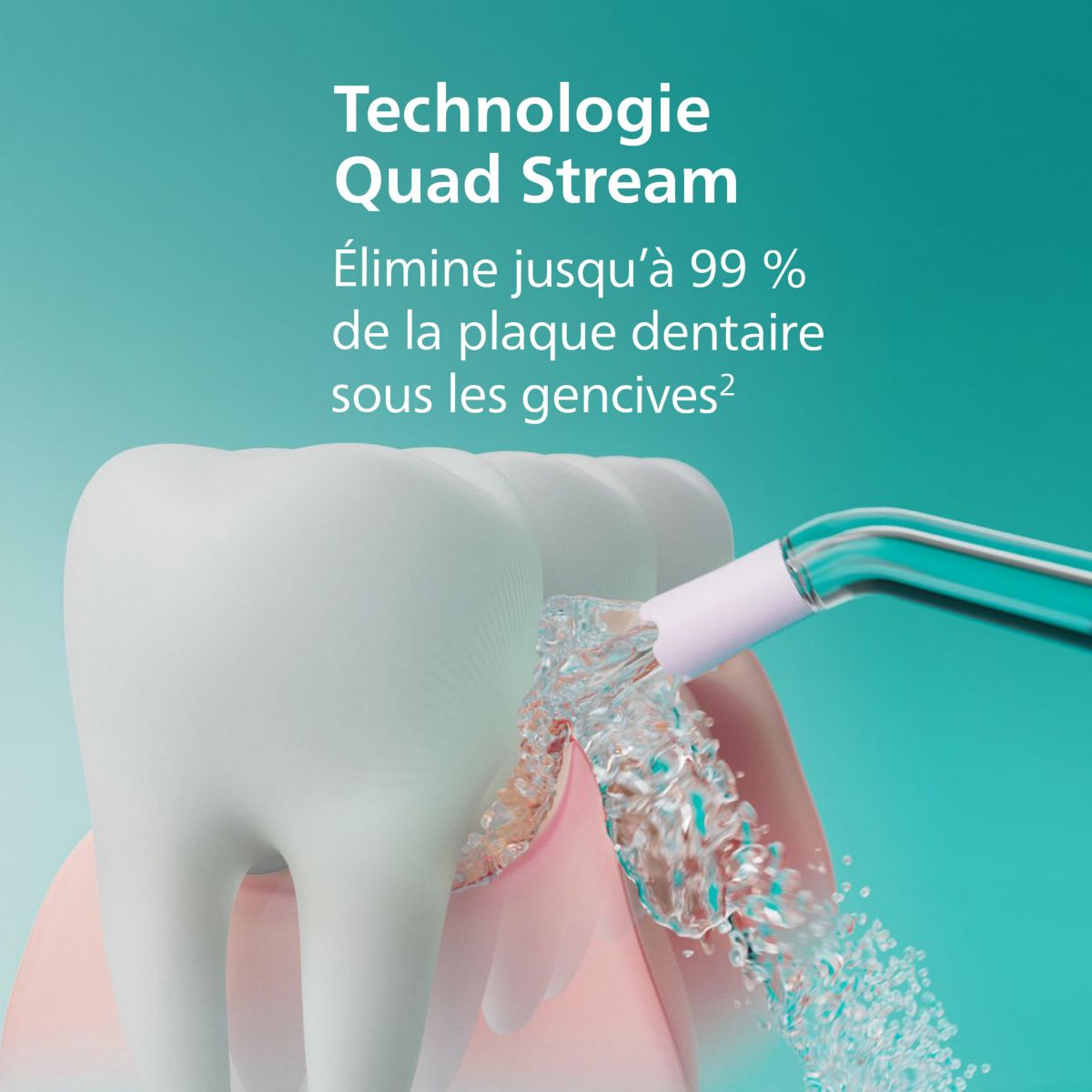 Hydropulseur Sonicare Powerflosser 3000 HX3826/33 sans fil couleur unique, PHILIPS
