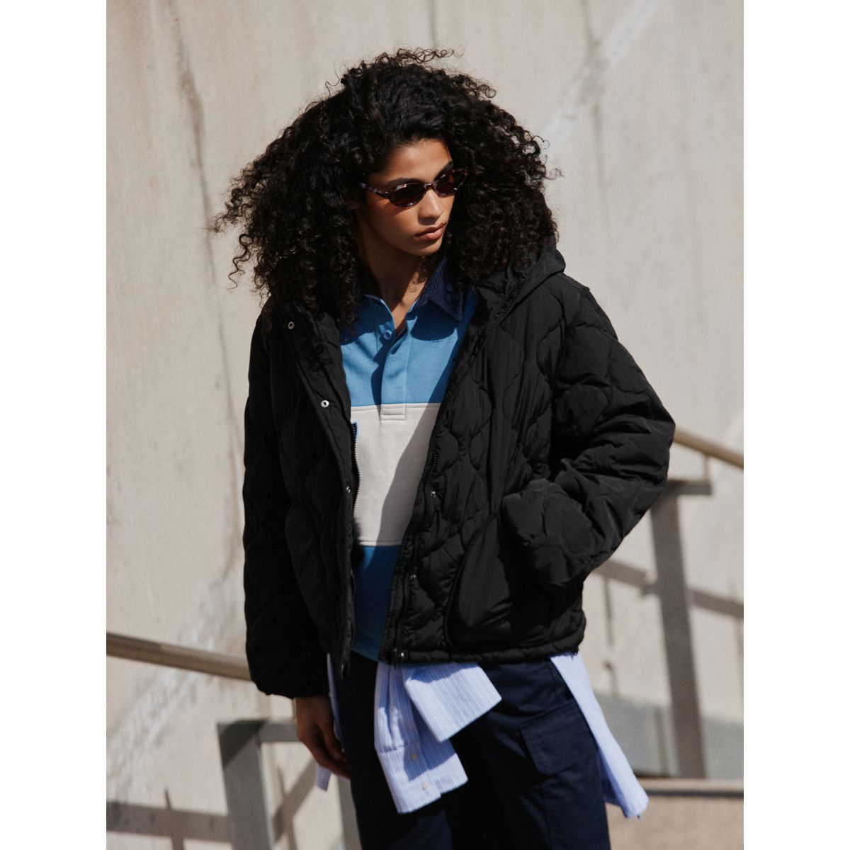 Veste matelassée légère noir, NEXT