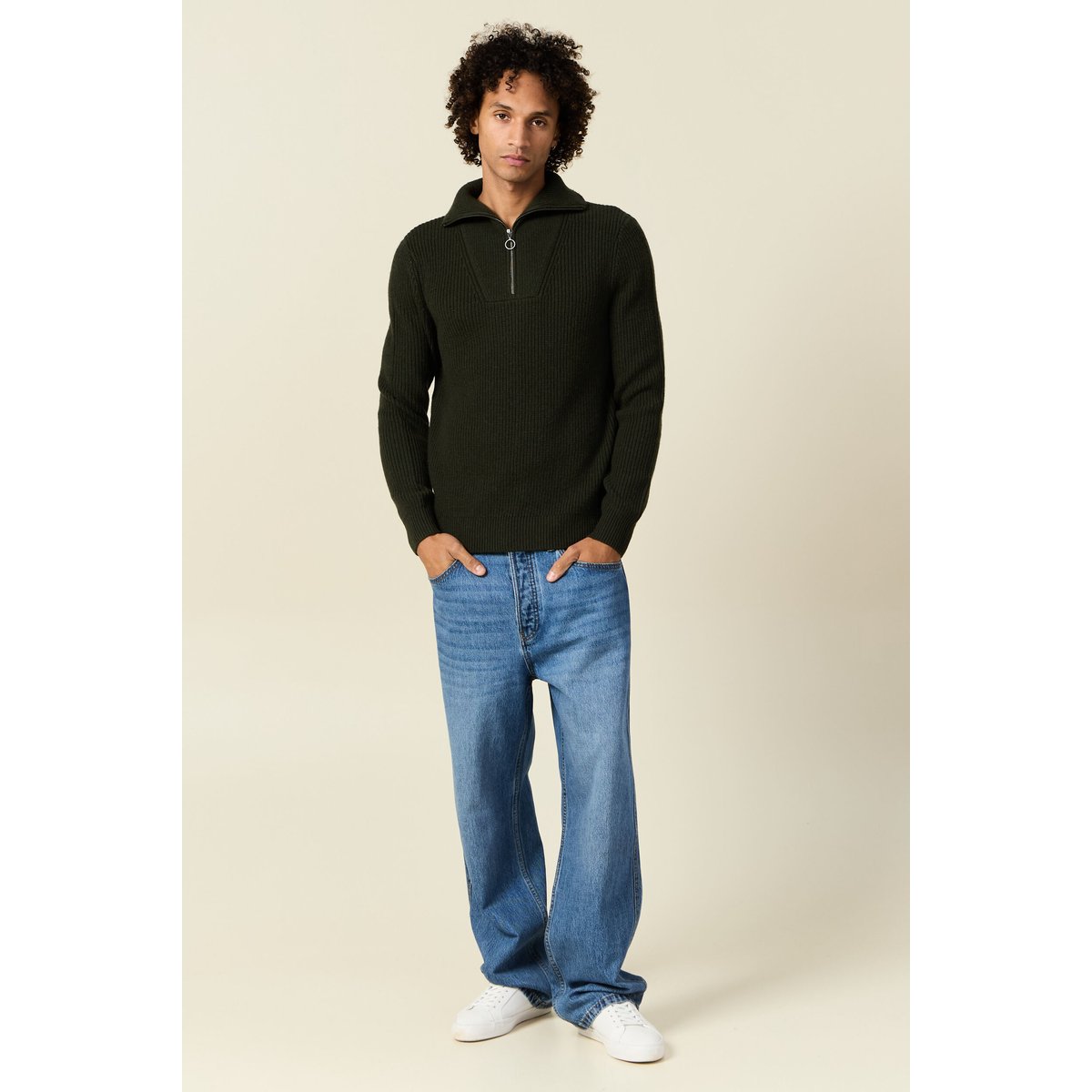 Pull col camionneur vert kaki, BONOBO