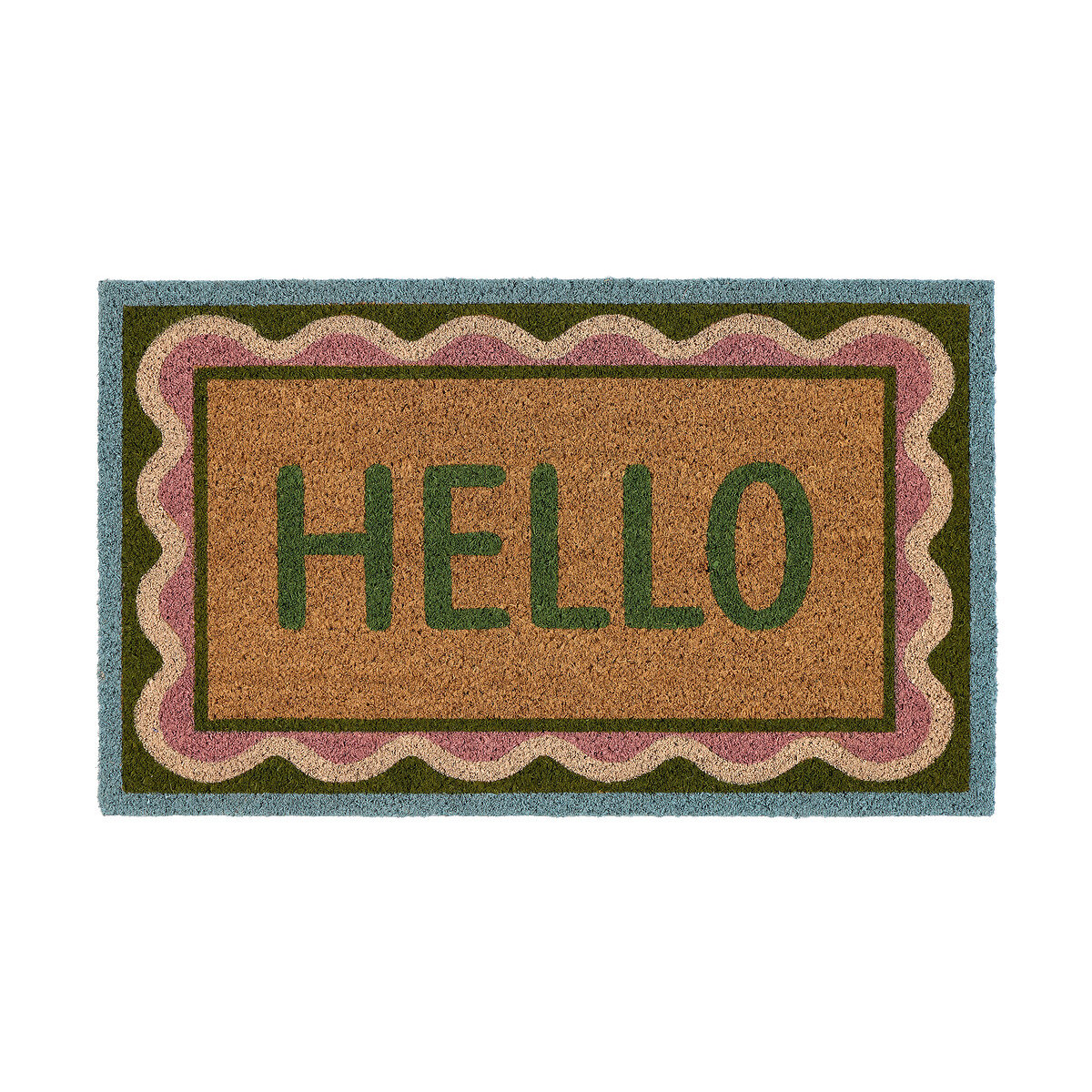 Hello Scallop Coir Doormat multi-coloured, MY MAT