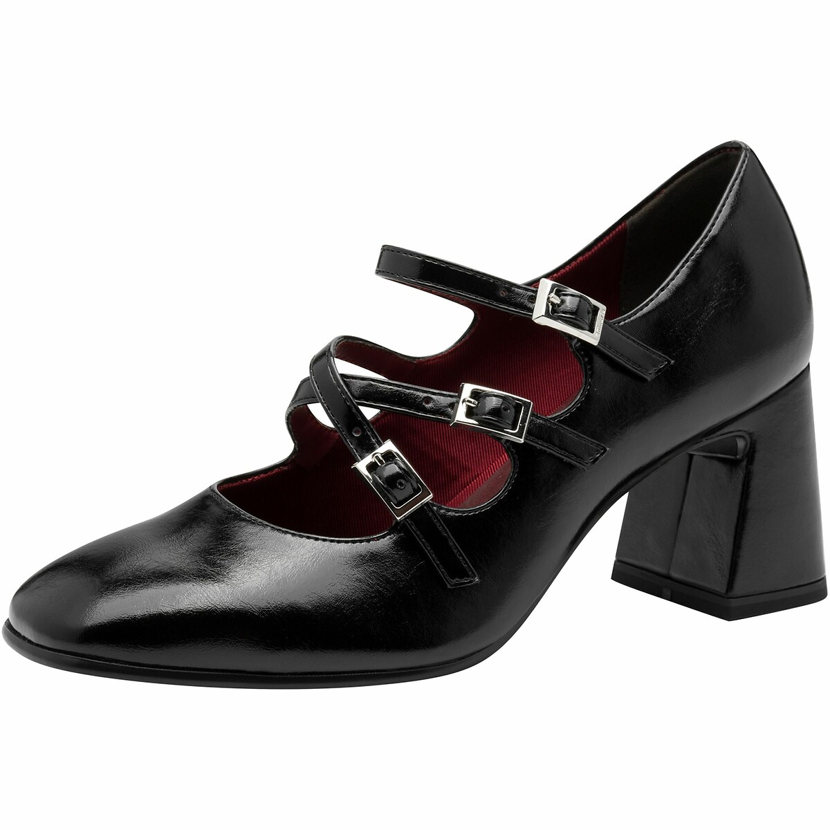 Mary Janes with Buckles and Heel black, TAMARIS