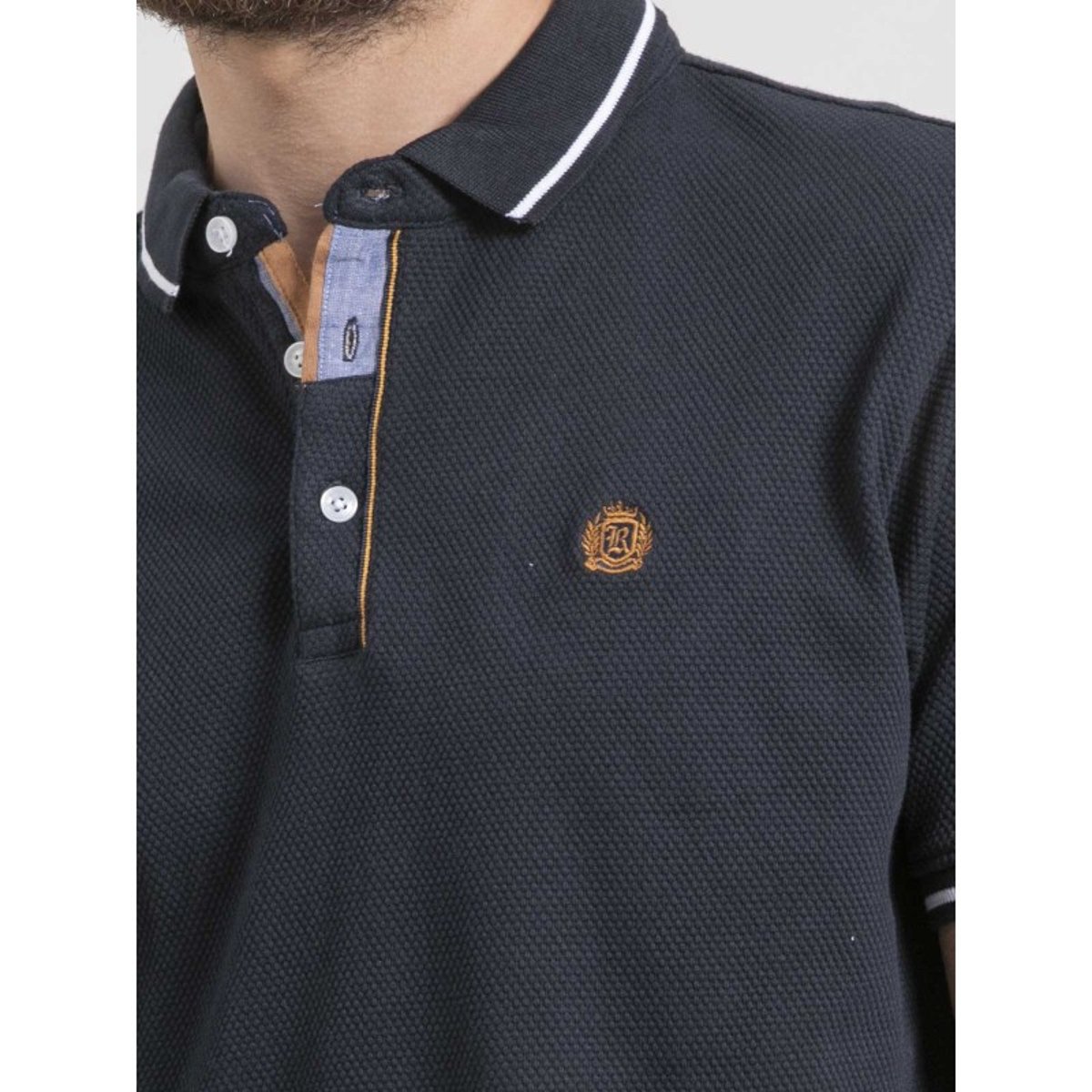 Polo Manches Courtes Pur Coton Pepilan bleu marine, RITCHIE
