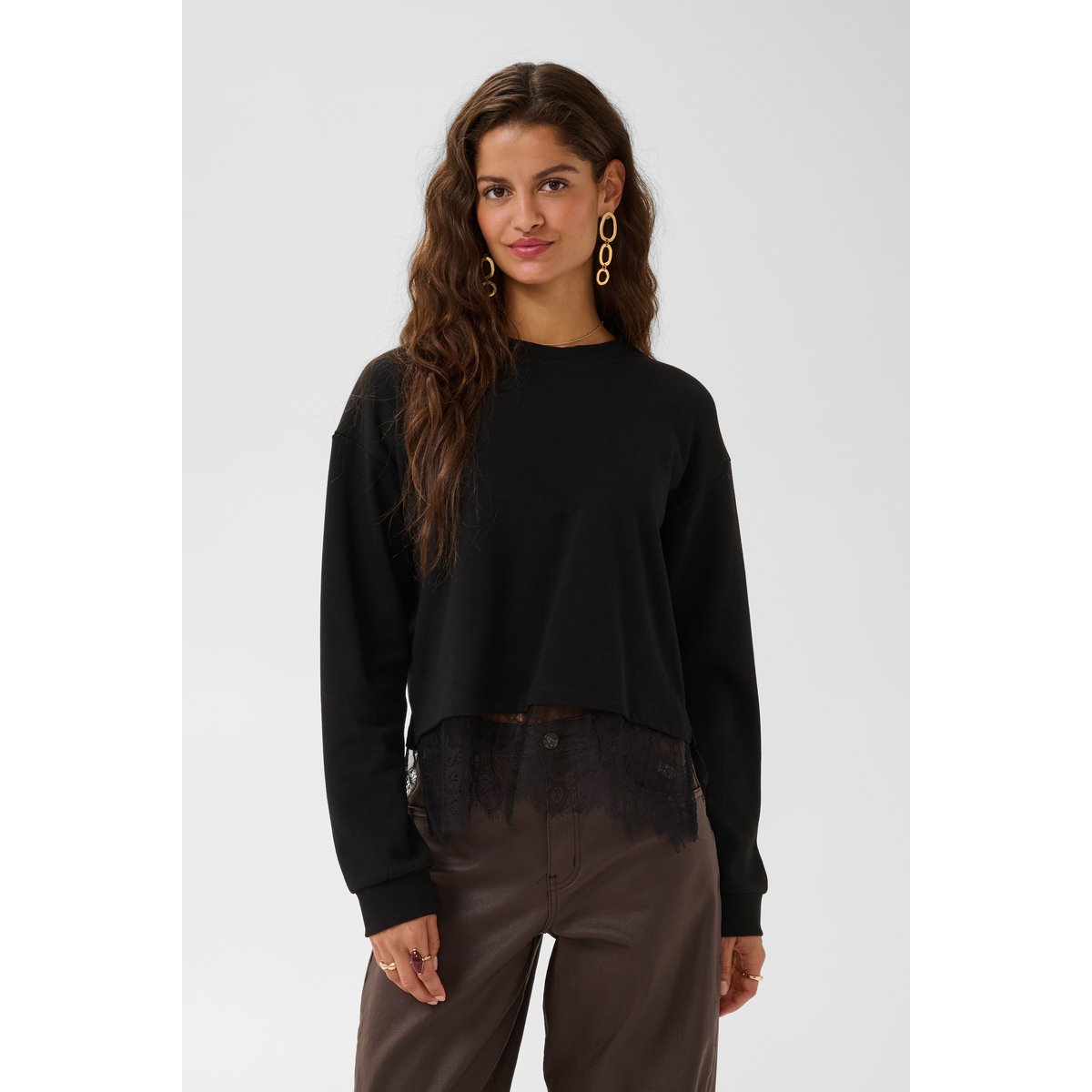 Sweatshirt noir pitch black, CREAM