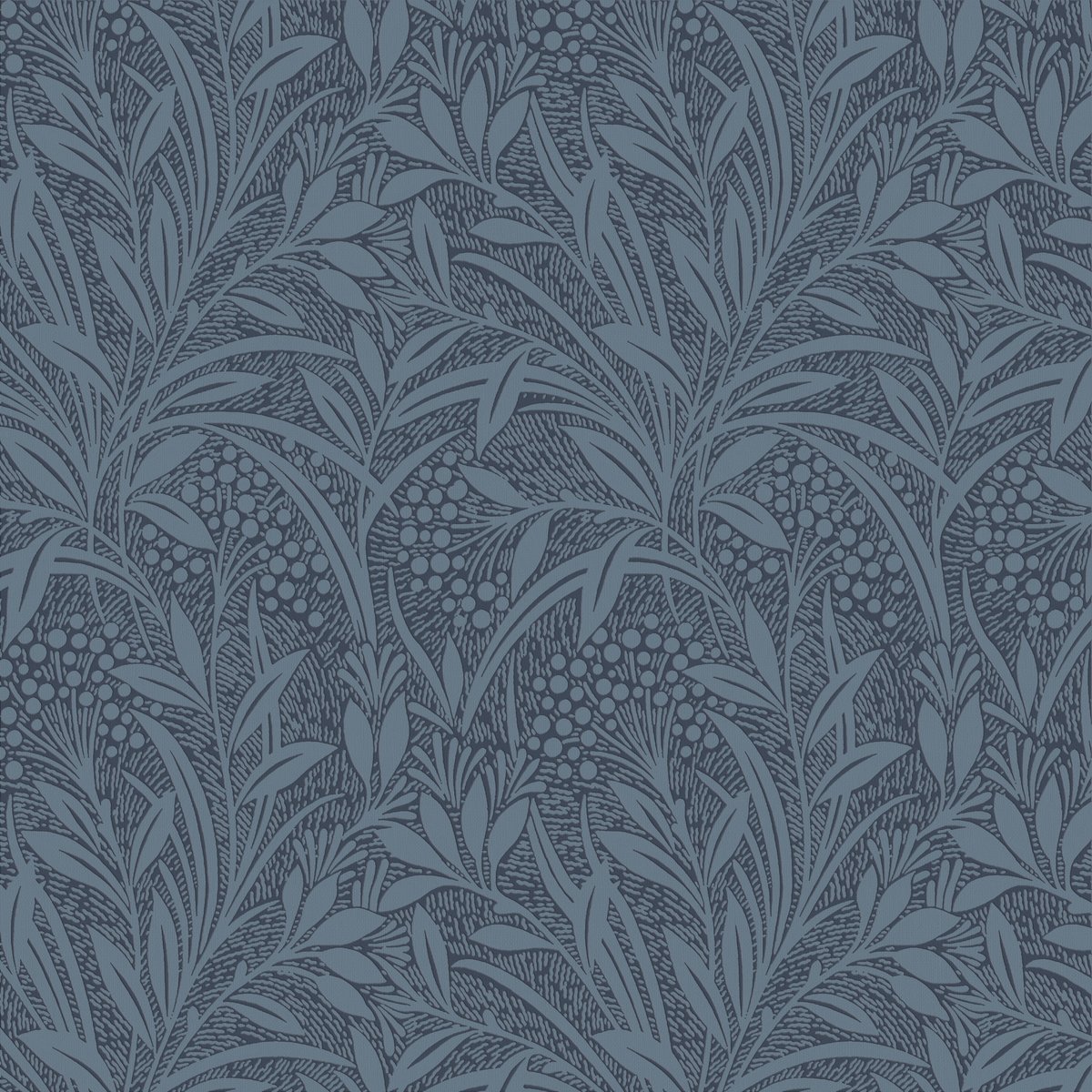 Papier peint Feuillage Barley bleu, LAURA ASHLEY