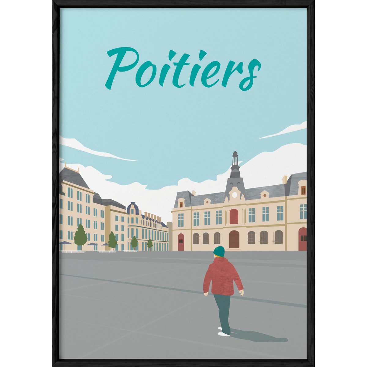 Affiche ville Poitiers blanc, L'AFFICHERIE