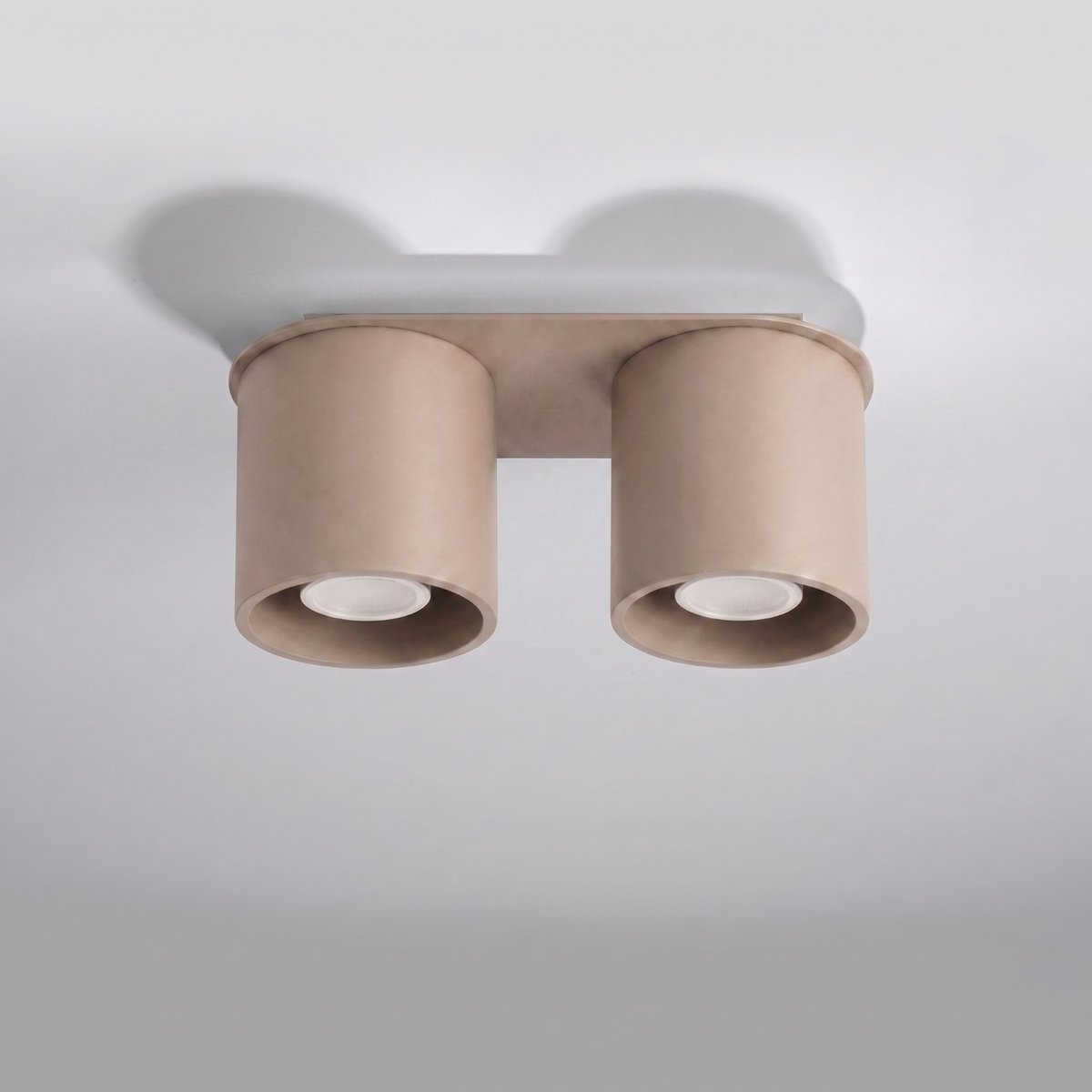 Plafonnier Aluminium Taupe GU10 2 Orbis taupe, EDEN