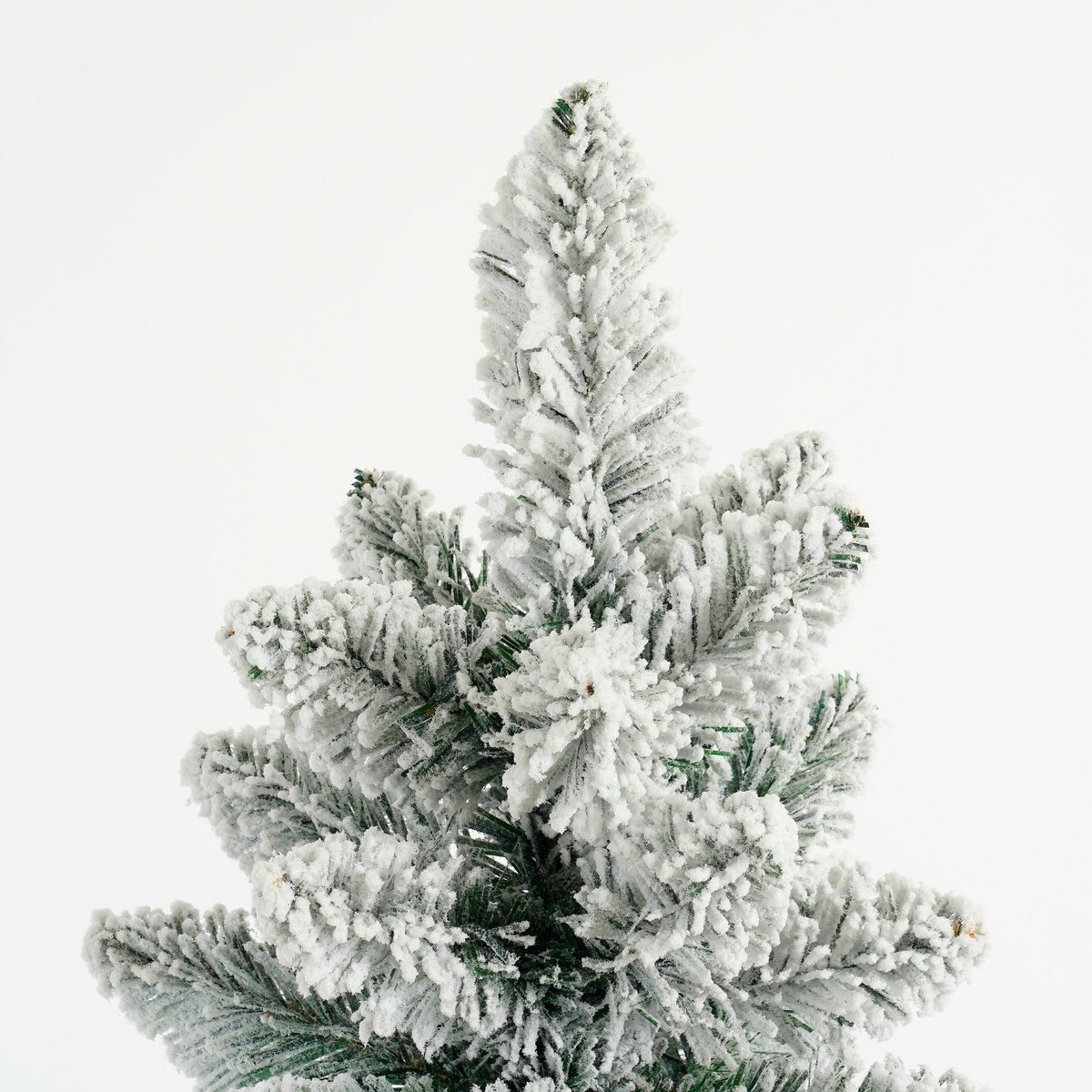 Sapin de Noël artificiel enneigé dans un sac en jute H120 cm GERLOS vert, BLACK BOX TREES