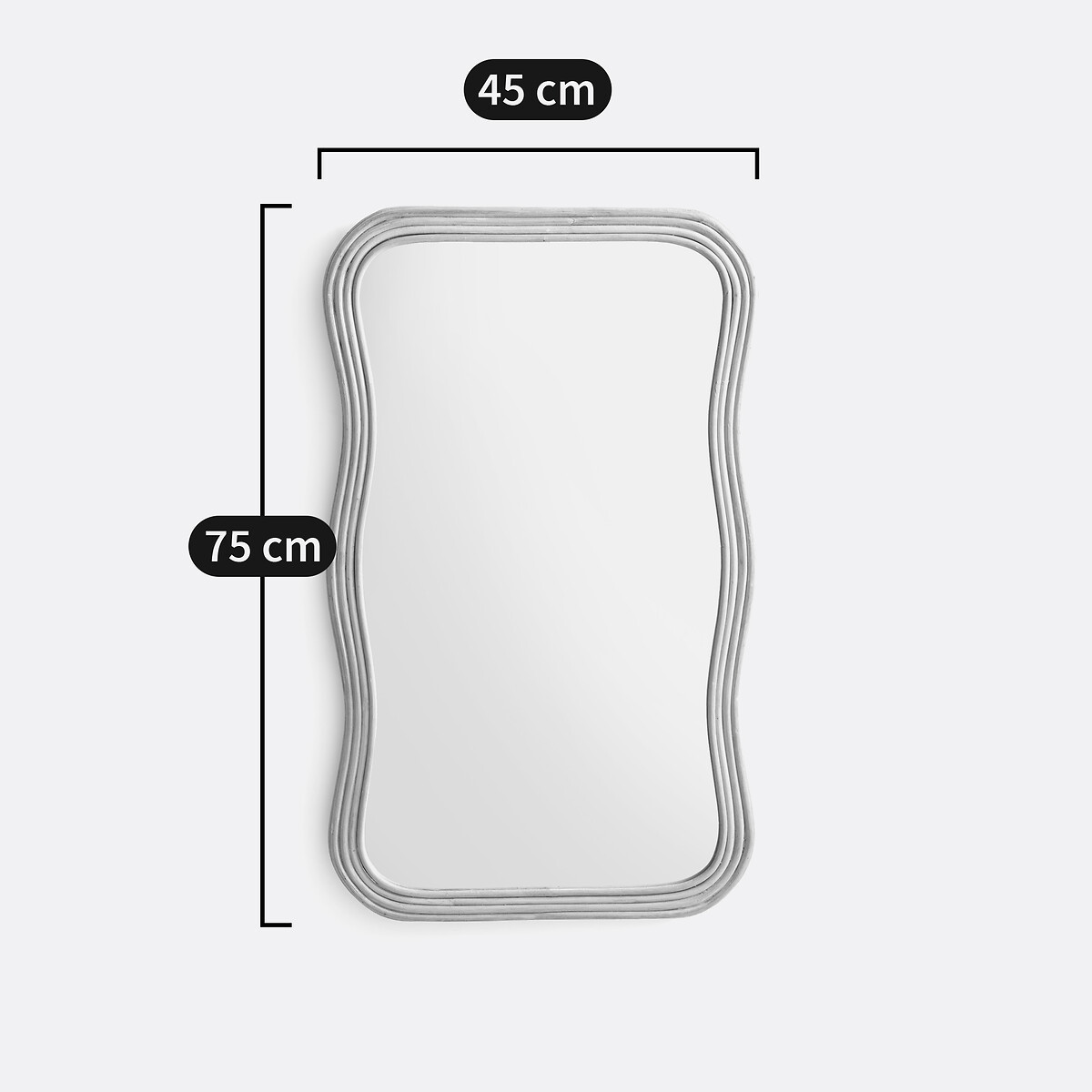 Miroir en rotin H75 cm, Vaguo naturel, LA REDOUTE INTERIEURS