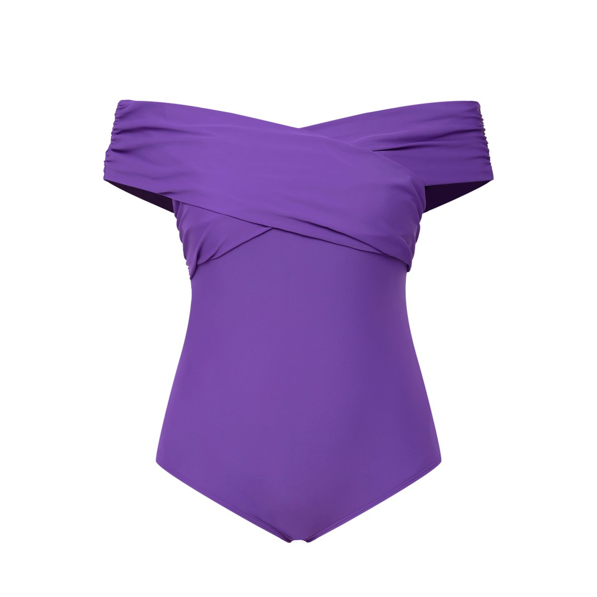 Maillot de bain à bonnets souples. Décolleté violet, ULLA POPKEN