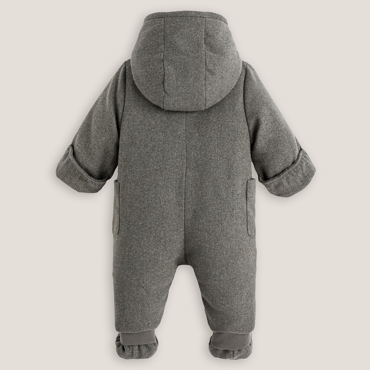 Combipilote à capuche doublée sherpa gris anthracite, LA REDOUTE COLLECTIONS