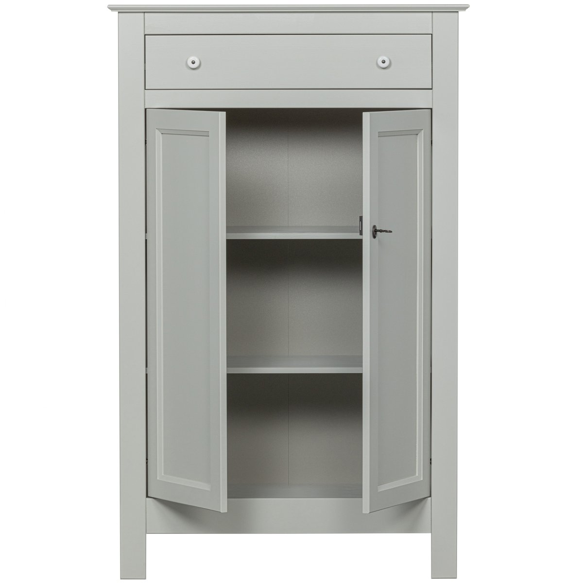 Armoire 2 portes et 1 tiroirs en pin EVA beige, WOOOD