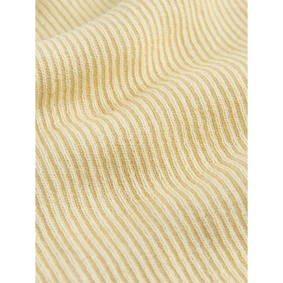 Gilet côtelé à col v et fermeture boutonnée jaune beurre/écru, NEXT