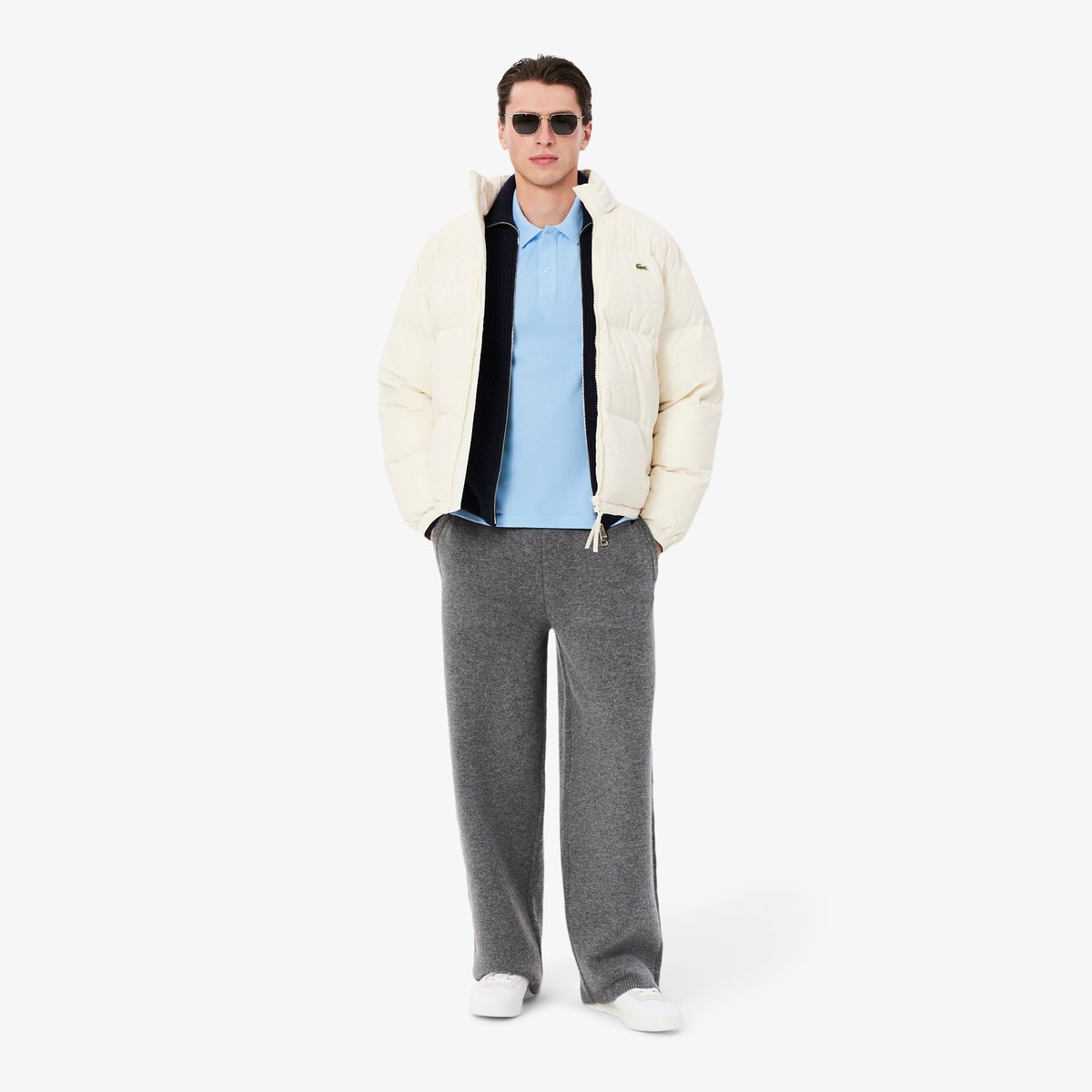 Polo slim maille piquée PH4012 bleu-hbp, LACOSTE