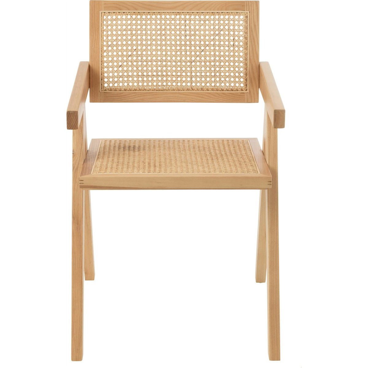 Chaise en bois de frêne et rotin tressé naturel, RECOLLECTION