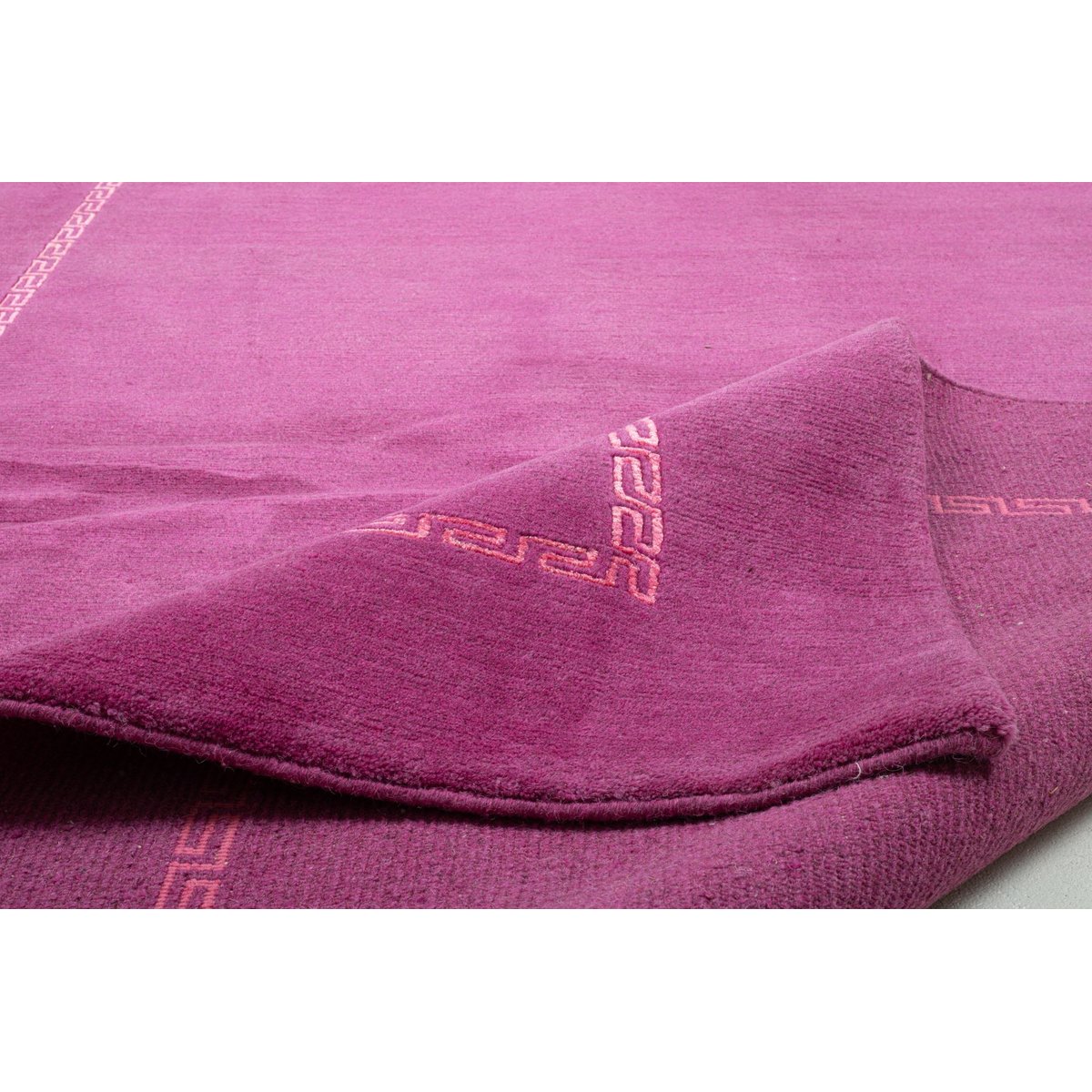 Tapis Salon -Tapis Unique en laine et soie-original Nepal. rose, THEKO