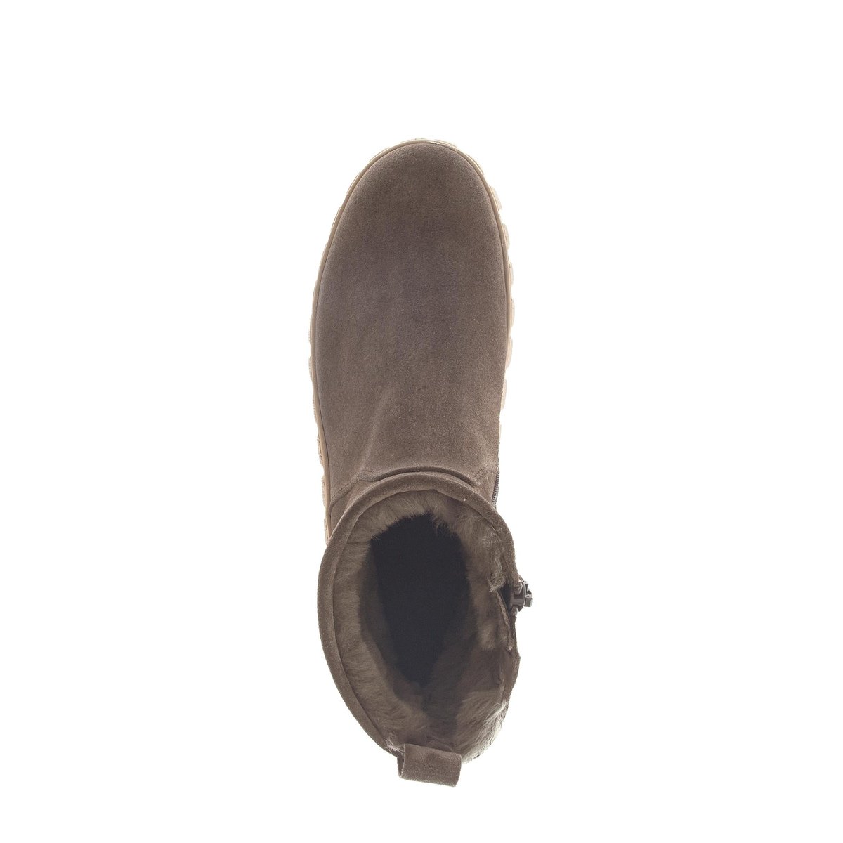 Bottines en cuir à talon compensé marron velours, GABOR