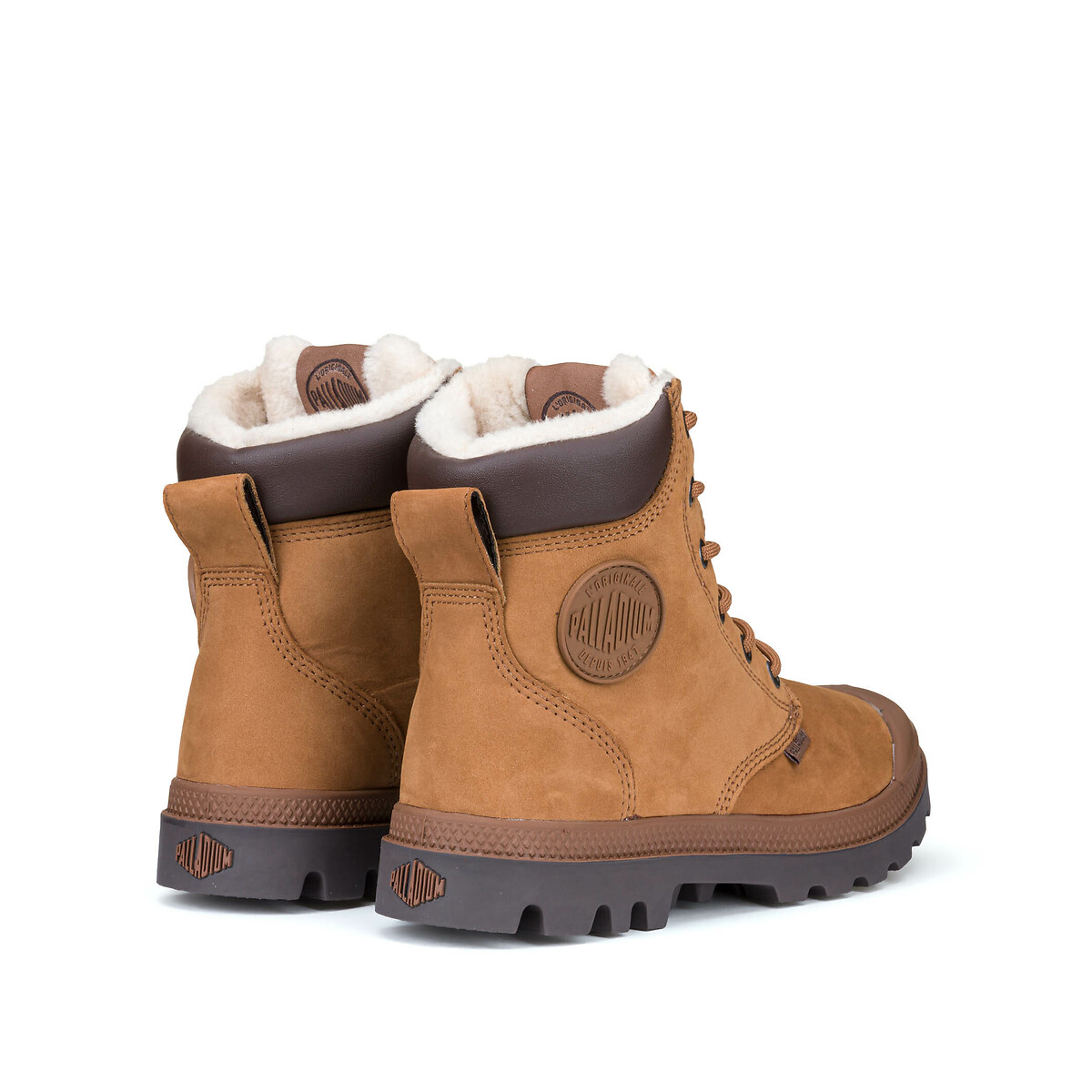 Gevoerde bottines Pampa Sport Cuff Waterproof kastanje, PALLADIUM