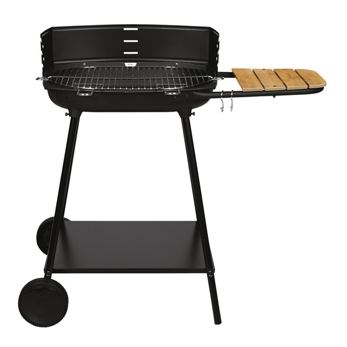 Barbecue à charbon de bois sur chariot noir, noir, noir, SOMAGIC