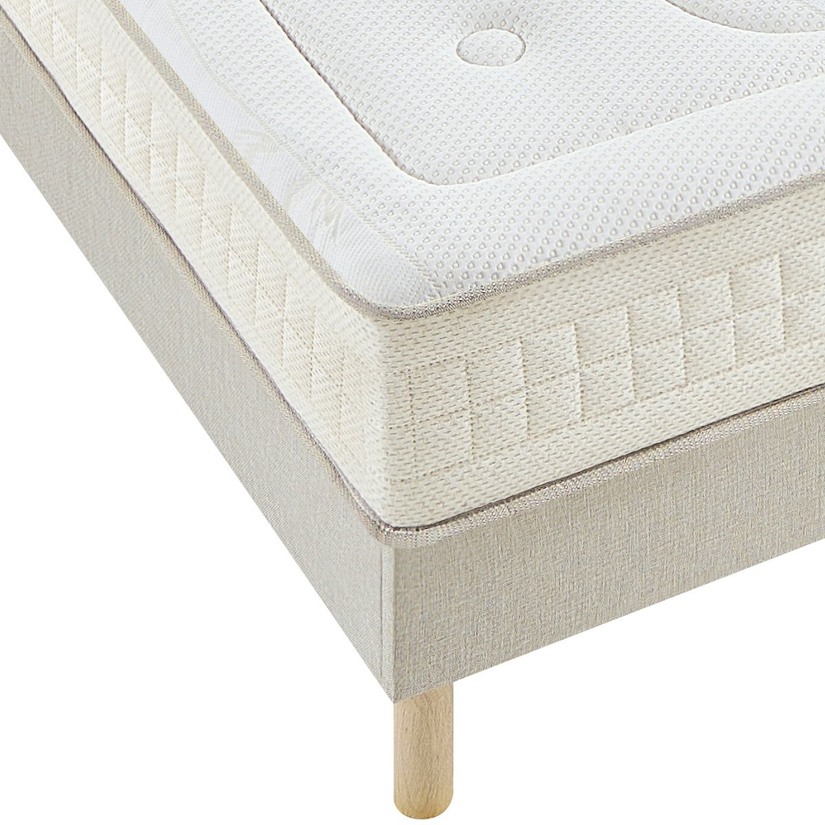 Matelas Latex 100% Naturel Prélude 2.0 180x200 cm beige, BELLECOUR