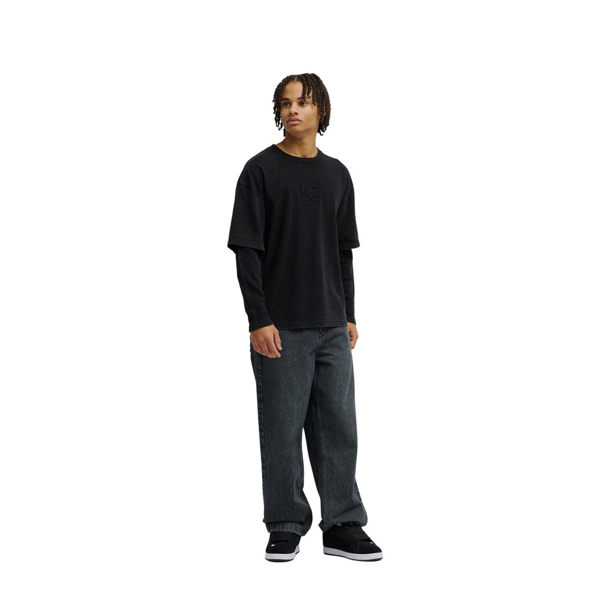 Haut manches longues. noir black, DC SHOES