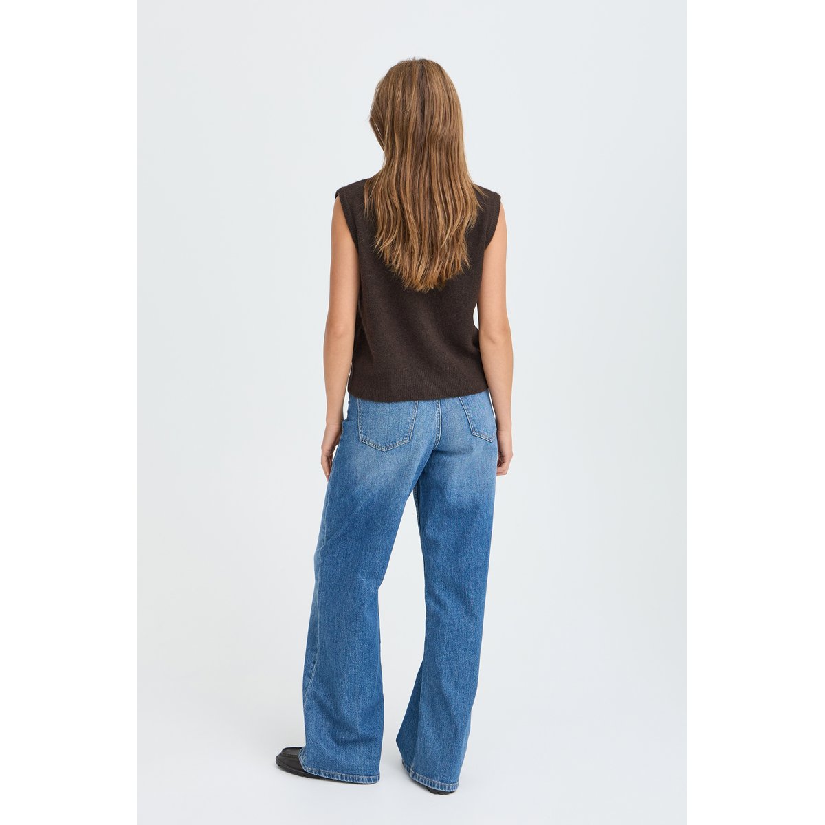 Sans manches marron java melange, B.YOUNG