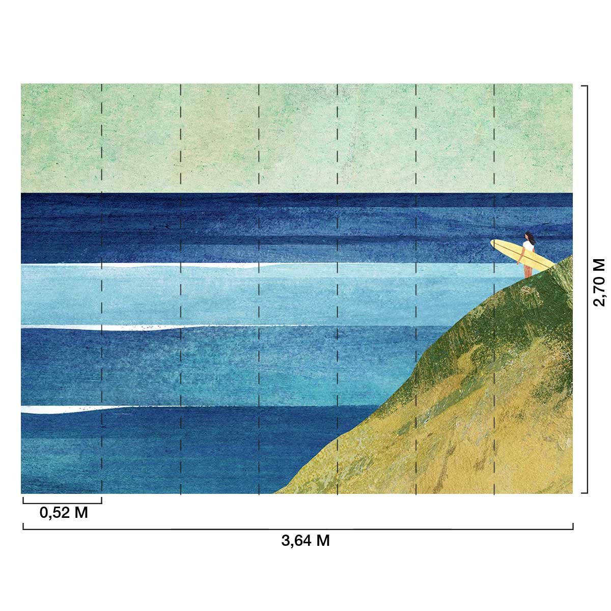 Papier peint du haut de la falaise intissé, HEXOA
